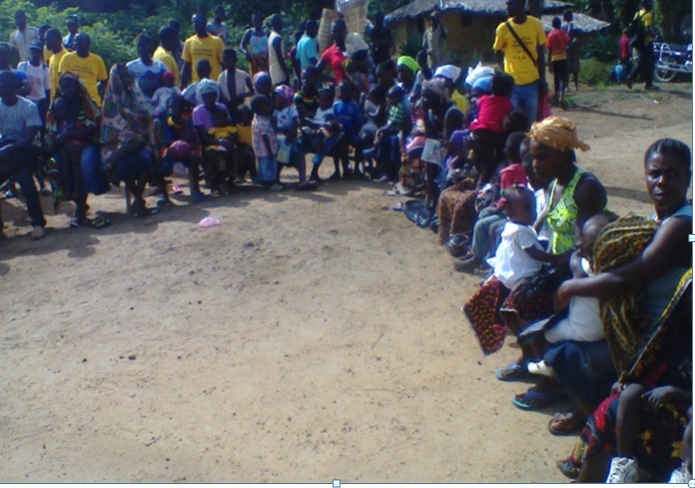 Mothers gather in Rivercess County to ensure their children are vaccinated